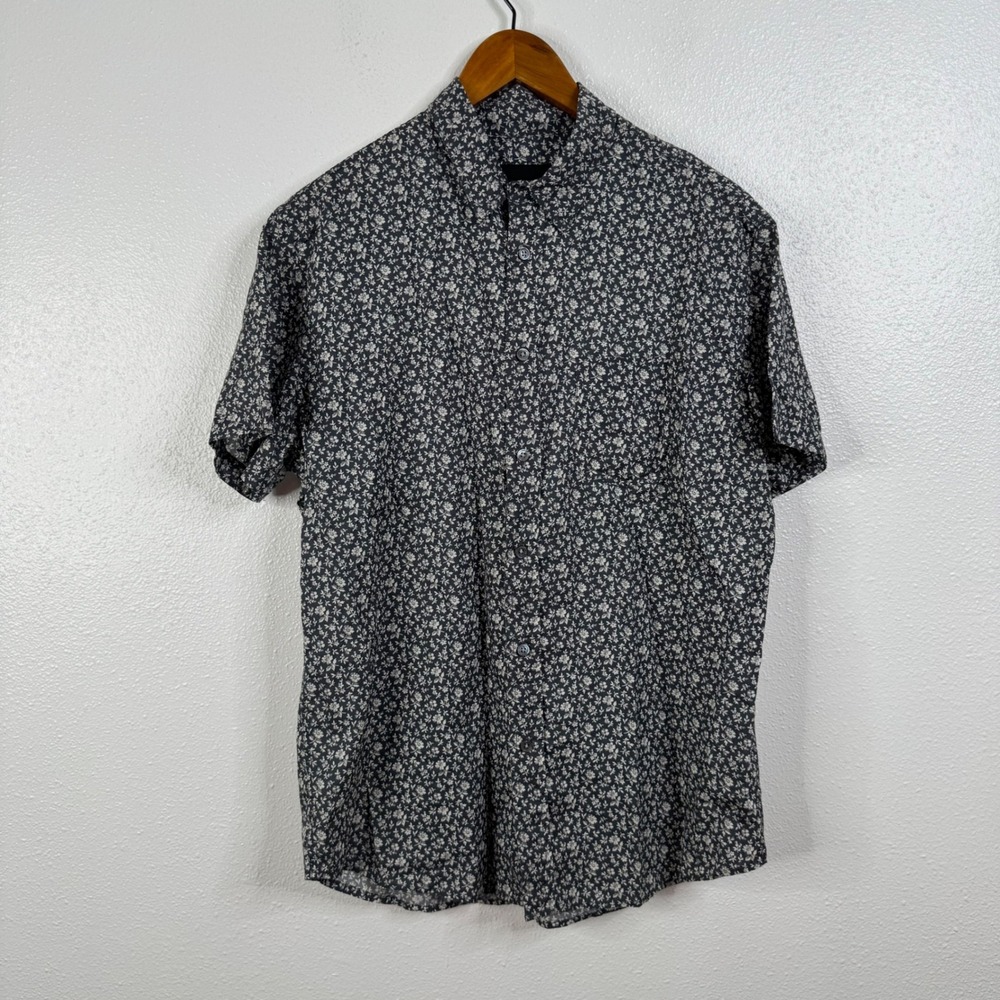Rails Men's‎ Monaco Cinder Calico Floral Short Sleeve Button Down Shirt Medium